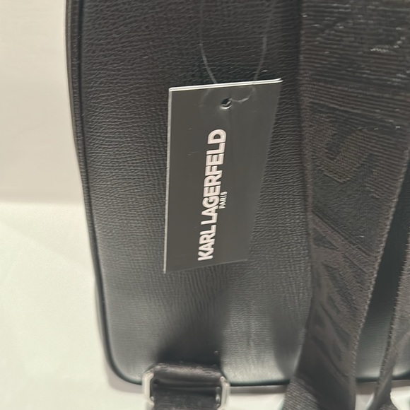 NWT Karl Lagerfeld Black Khloe Ornamental Large Backpack with adj. Guitar Straps main image 14